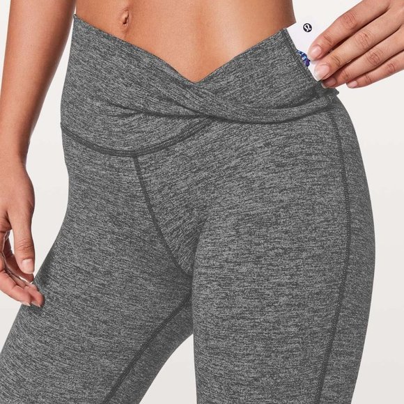 Lululemon Throw Back Pant Heathered Black Size 4 - Picture 4 of 8